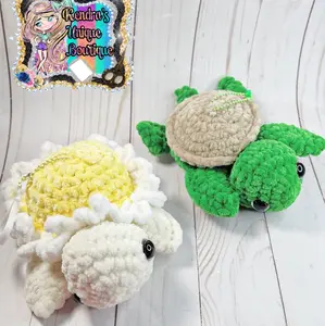 Sea Turtle Keychain Crochet Plush