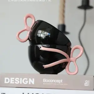 Creative Bow Ceramic Mug, Novelty Coffee Mug, Perfect Gift for Women Wedding, Company Gift, Bridal Shower Favors, Water Cup, Ideal Souvenir Box