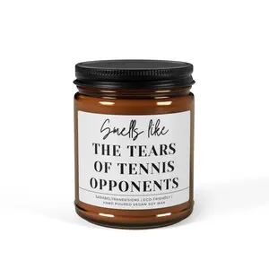 Funny Tennis Candle: Perfect Gift for Coaches & Senior Players – Celebrate the End of Season with a Touch of Humor!