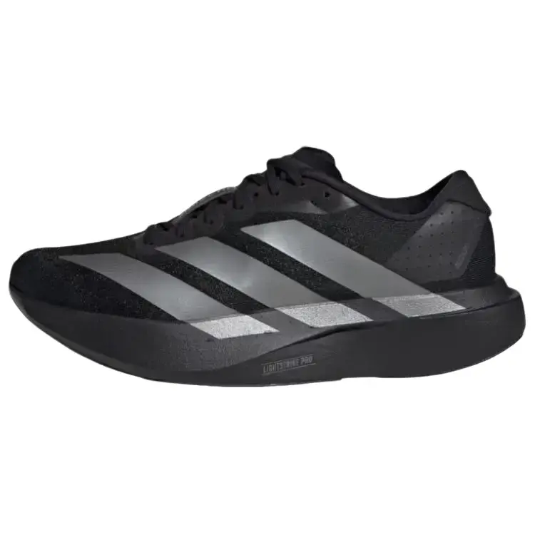 Adidas Women's Adizero Evo SL Lightweight Sports Sneaker - Black Iron Metallic Athletic Footwear for Outdoor Training