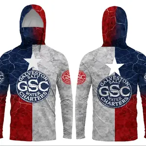 GSC Hooded Performance Fishing Shirt (UPF 50 Built-In Mask)