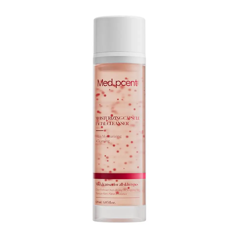 [Med.pcent] Micro Bead Gel Cleanser | Amino Acid Foaming Cleanser with PDRN Micro Pearls | Deep Pore Cleanse, Hydrating & Glow Boosting | 120ml / 4.05 fl oz