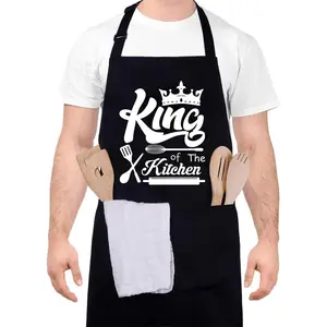 Household daily necessities Funny Aprons for Men, King of The Kitchen Cooking Aprons Men Custom Aprons Adjustable Chef Baking Apron Gifts