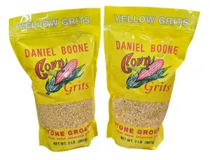 Daniel Boone Corn Grits Coarse Ground 2-2 Pound Bags Resealable Bags