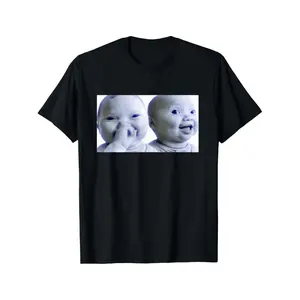 Playful Artificial Intelligence Laughing Meme T-Shirt Featuring Giggling AI Viral Baby and Style Ultra Soft Breathable Cotton Casual Round Neck Short Sleeve Tee for All Sizes
