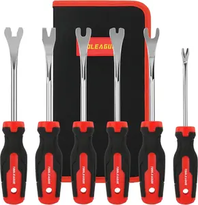 TOOLEAGUE 6PCS Auto Trim Removal Tool Set – Upholstery & Panel Removal Tools with Fastener Remover Kit and Storage Bag