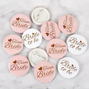12pcs Bride to Be Badge Personalized for Wedding Bridal Shower, Bridesmaids Gift, Bachelorette Party Hen Night Supplies, Perfect Wedding Decorations