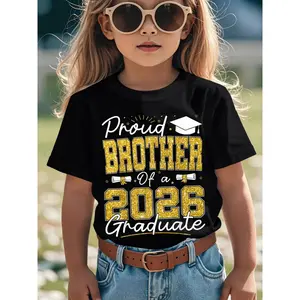 Humorous And Stylish T-Shirt for Kids Celebrating a Proud Sibling of a 2026 Graduate