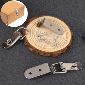 Fnansi 10pcs 90-Degree Spring Toggle Lock Latch, Stainless Steel Buckle, Adjustable Tension, for Boxes, Cases, Tool Chests, Cabinets