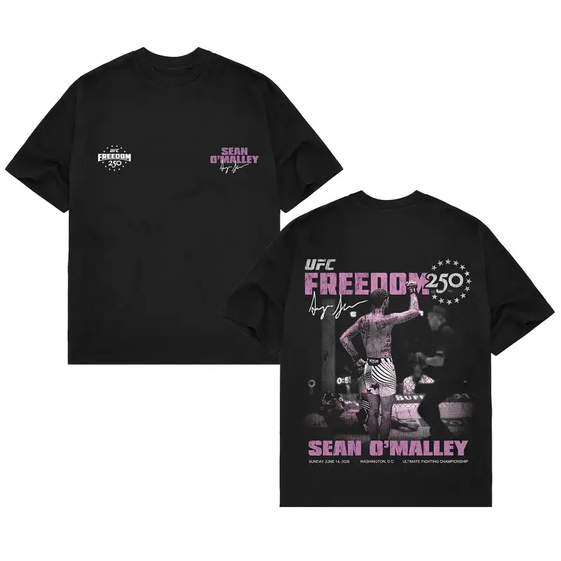 Men's Black Sean O'Malley UFC Freedom 250 Salute T-Shirt, UFC White House Tee, UFC Vintage Cotton Tee, UFC Merch, Unisex Graphic Tee, UFC Tshirt MMA Fan,UFC Champions Sports Shirt shirt, Gift for Him Gift For Her, Made In USA.