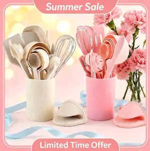 Deals for You Days Gift Set, 31 silicone kitchen utensils, non stick & heat-resistant, chef's cooking tools & small tools, including spoons, shovels, clips, brushes, and storage racks, for daily use, suitable for housewives