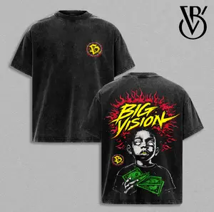 Money Kib Graphic Acid Washed T-Shirt – 240GSM Heavyweight Cotton Oversized Boxy Fit Streetwear Tee, men graphic tees ,Trap Hustle Cash Print, Y2K Grunge Vintage Unisex Shirt Menswear, graphic tees for men