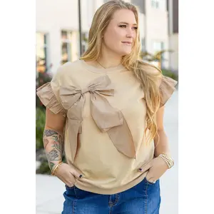 Archer Ruffled Sleeve Bow Top