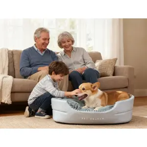 Ultra Soft Dog Bed Mat All Season Use, Warm Plush Pet Pad for Dogs Cats, , Washable Sleeping Cushion for Indoor Outdoor Car RV Camping Litter Enclosure with Storage Foldable XXL Orthopedic 01 Fluffy Round Adjustable Temperature Heating human sized