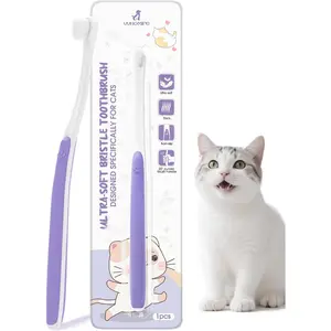 Cat Toothbrush for Daily Teeth Cleaning & Oral Care Soft Bristle Dental Brush with Compact Head Gentle for Cats & Kittens Easy Daily Brushing Tool Loved by Vets and Fur Babies