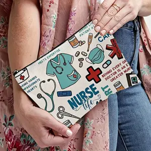 Nurse Life Makeup Bag, Funny Nurse Cosmetic Pouch, Medical Themed Toiletry Organizer, Perfect Gift for Nurses, Healthcare Workers, Doctors, Medical Students, Gift for Sister, Daughter, Mother’s Day