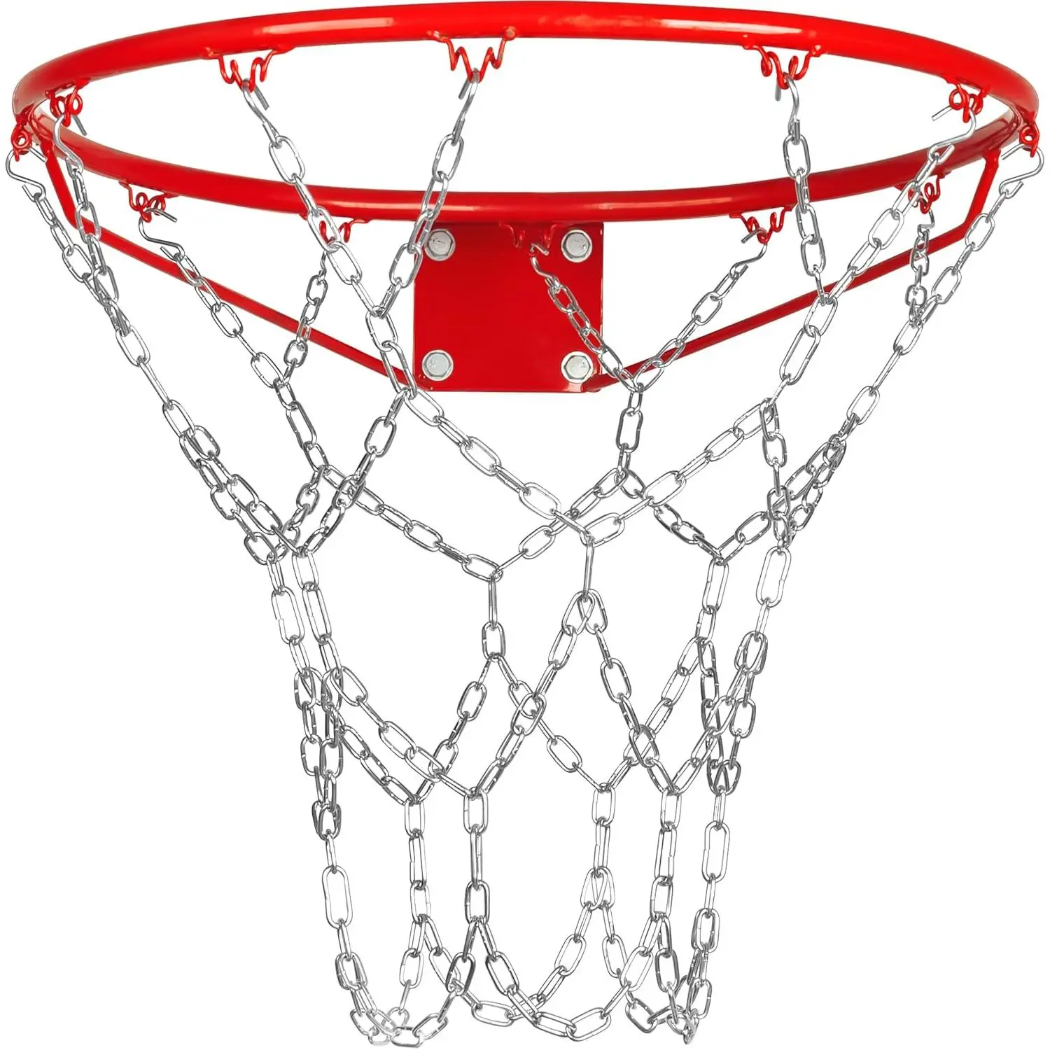 Heavy Duty Chain Basketball Net Replacement,21 Inches Metal Rust Proof with 12 S-Hooks,Fits All Standard Hoops Outdoor