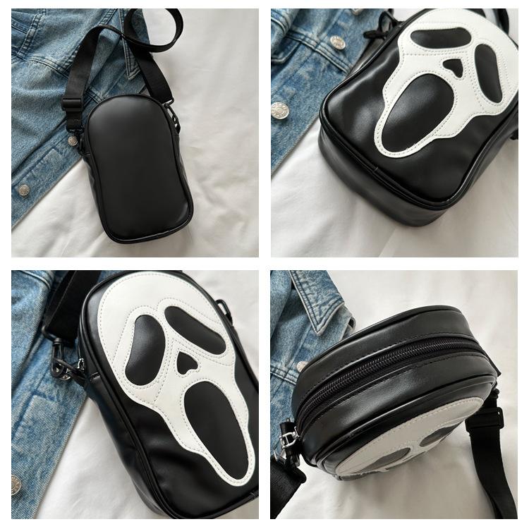 New Halloween Skull Bag | Cute Ghost Crossbody for Women | Quirky Shoulder Phone Bag | Christmas Mini Square Purse | Spooky Trendy Aesthetic