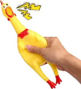 First Wholesale Rubber Screaming Chicken Dog Toy, For Decompression, Venting, Pranks, Family Games