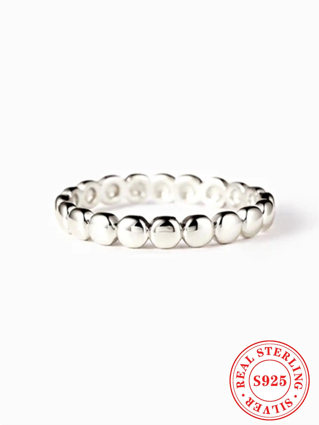 925 Sterling Silver Simple Style Plain Color Ring, Fashion Jewelry for Women, Girl's Fashion Accessories for Party, Daily Birthday Gift