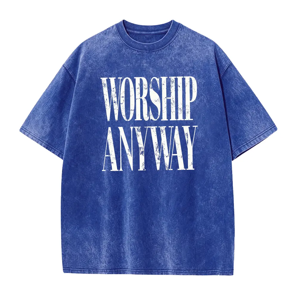 Washed T-shirt-Blue