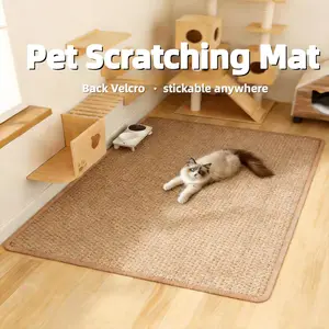 1 Piece Cat Sisal Scratching Mat – Cat Sisal Scratching Mat: fine sisal weave, anti-slip dots, claw-friendly! Colors/styles shipped randomly, sleek style, sofa-fixable – Protects furniture, indoor cats scratch & relax at home