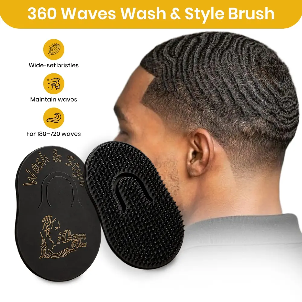 Ocean View Wash and Style Brush- Shower Brush for 360 Waves Ocean View Wash and Style Brush- Shower Brush for 360 Waves