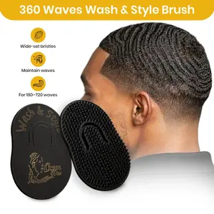 Ocean View  Wash and Style Brush- Shower Brush for 360 Waves