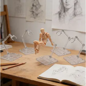 Universal 12Pc HG144 Action Figure Holder – Adjustable Display Support Base