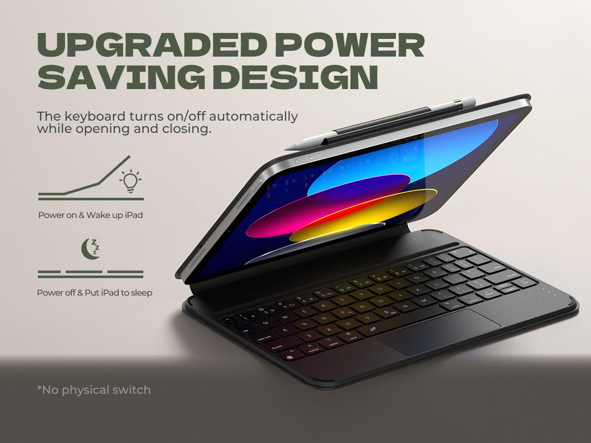 Dexnor for iPad (A16) 11th/10th Generation Case with Keyboard Ultra-Light Magnetic Detachable Folio Keyboard Cover Multi-Touch Trackpad Backlit for iPad 10th Gen 10.9" (2022)/11th Gen (2025) Dexnor for iPad (A16) 11th/10th Generation Case with Keyboard Ultra-Light Magnetic Detachable Folio Keyboard Cover Multi-Touch Trackpad Backlit for iPad 10th Gen 10.9" (2022)/11th Gen (2025)