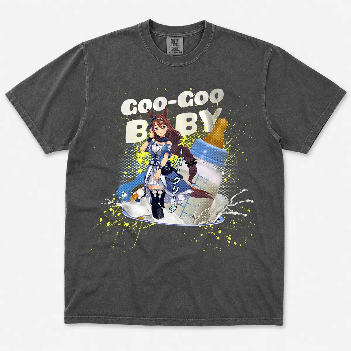Cute Super Creek Uma Musume Drink T-Shirt – Cute Manga Anime Graphic Tee, Video Game Shirt Unisex