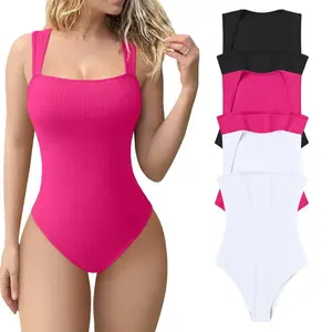 Suitable for women, sports overalls, jumpsuit, stretch shapewear, sportswear, pink fashionable base top