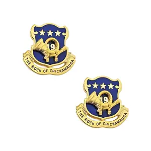 19th Infantry Crest  "The Rock of Chickamauga" (pair)