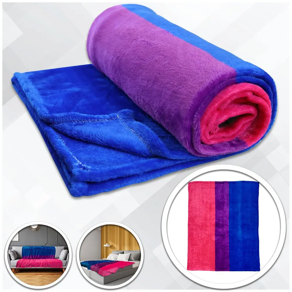 Lightweight Cozy Bisexual-Themed Polyester Fiber Blanket - 50x60in Bedding Throw, Machine Washable, Rolled Edge for Textiles & Soft Furnishings, Lightweight Cozy Blanket