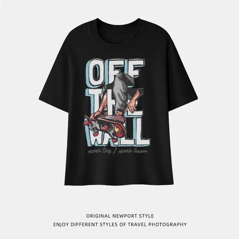 Vintage Graphic Tee Skateboard Shirt, Retro Streetwear T Shirt with Skate Art Print for Men Women Oversized Casual Top