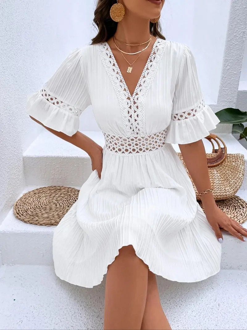 white dress vacation - TikTok Shop