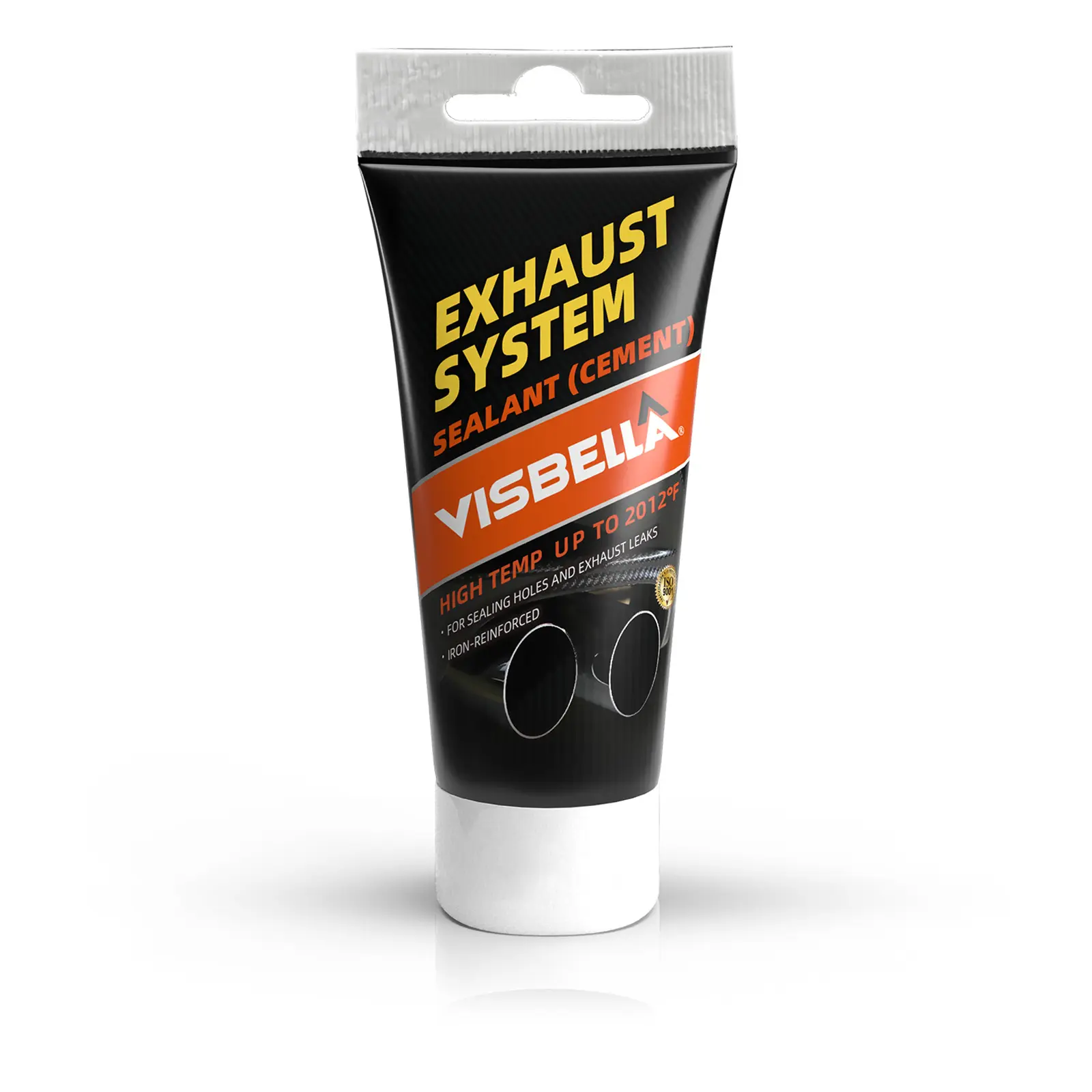 Visbella Non-Slumping Auto Exhaust System Sealant - Professional Car Repair Tool for Muffler, Tailpipe, Catalytic Converter Leaks & Installations (75g Tube)
