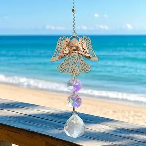 New Sun Catcher Craft Metal Angel Ornament Lampshade Ball Gift Hanging Decor Cartoon Animal Accessories Crystal Wind Chime Pendant