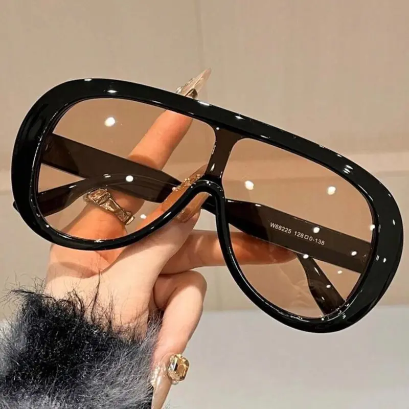 Women's Oversized Aviator Sunglasses, Casual Modern Style Eyewear for Various Face Shapes, Suitable for Outdoor Activities, Driving, Fishing and Daily Use, Trendy Shades