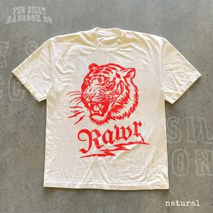 Vintage Roaring Tiger Graphic T-Shirt, Retro Wild Animal Tee, Comfort Colors Graphic Tee, Pigment Dyed Shirt, Relaxed Fit Vintage Style