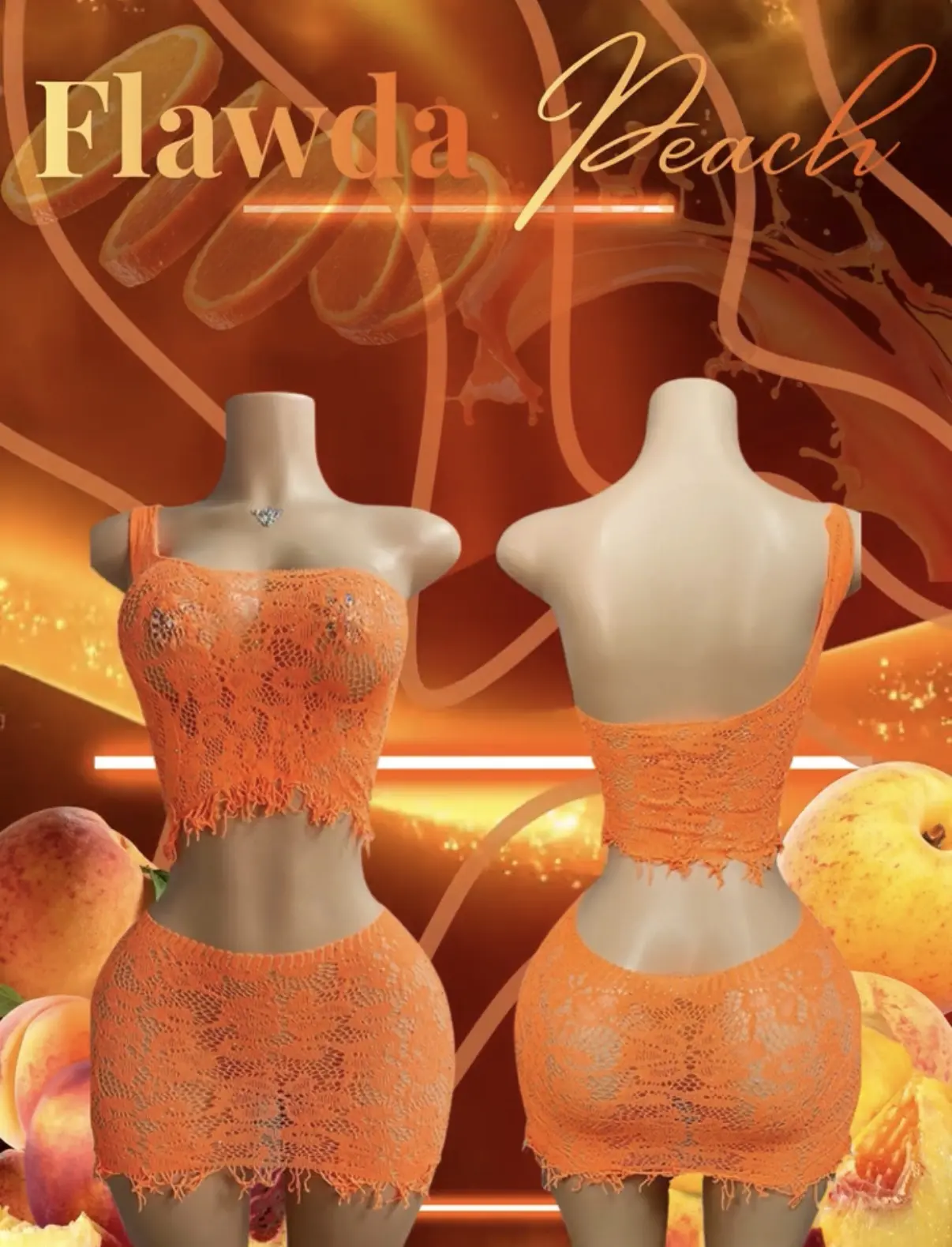 FLAWDA PEACH 2 piece set