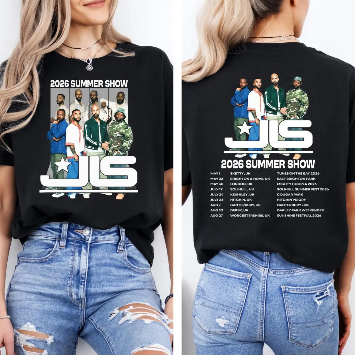 2 Side JLS 2026 concert T Shirt, JLS Inspired Shirt, Jls Concert T Shirt, Glitter Shirt, Summer Shows tee, Pop Concert tee E76, Wardrobe Staple, For Any Season, Comfortable Stretch, Moves with You
