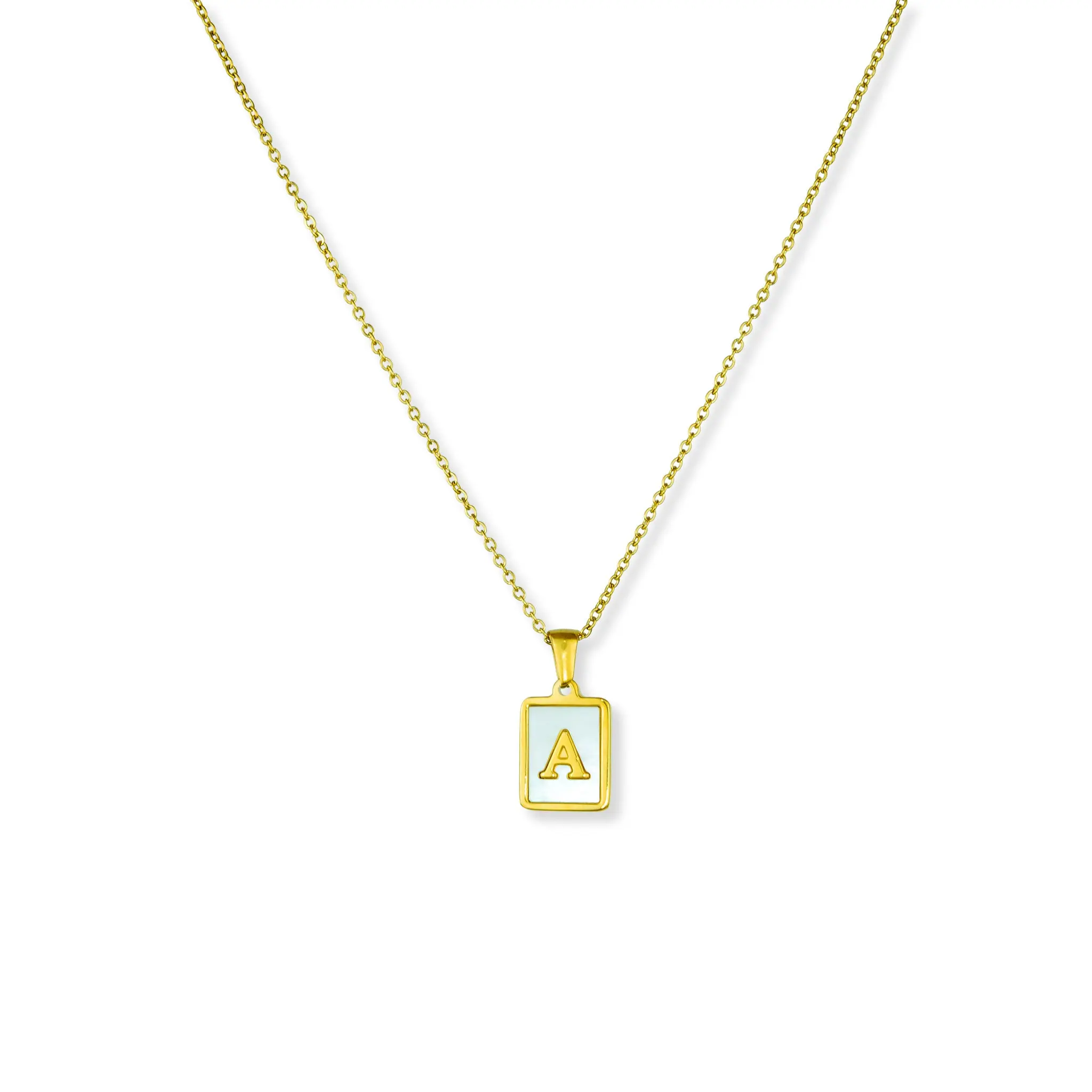 Monet Alphabet Pendant Necklace