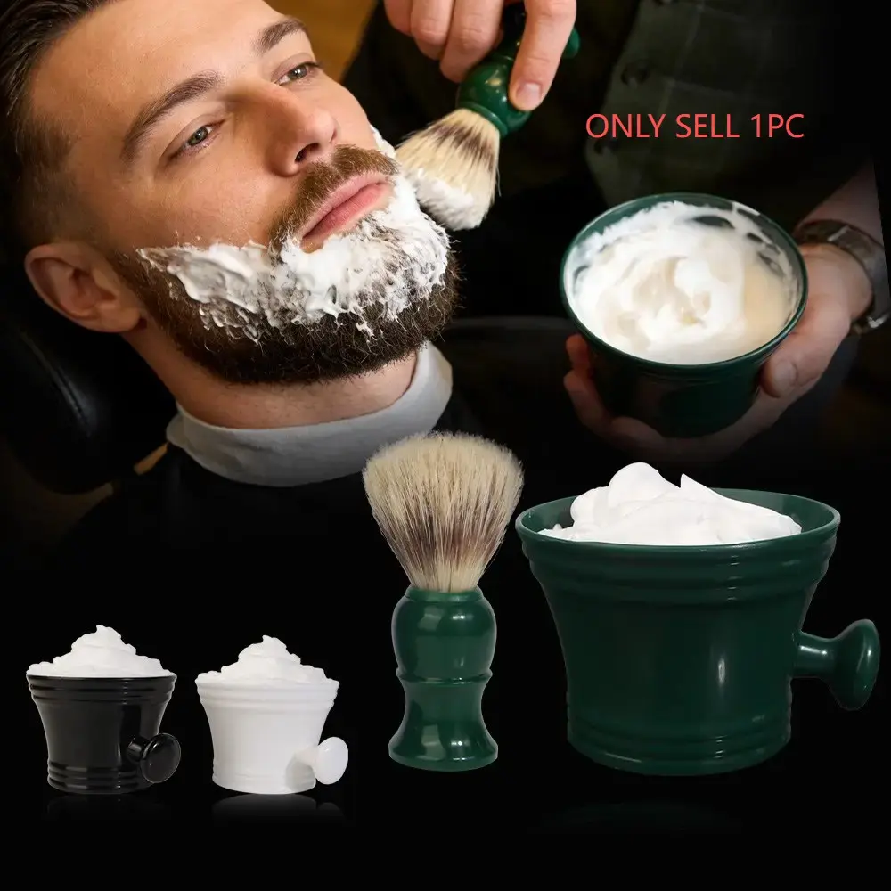 Men's Precision Grooming Tool, Vintage Shaving Foaming Bowl Set, Shaving Products, Rich Foam Non-Irritating, Essential Grooming Kit for Men