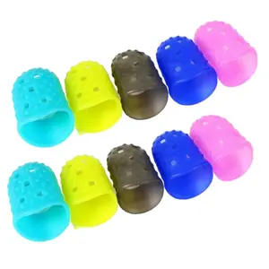 10Counts/Set Multi-functional Silicone Guitar Finger Sleeves, Anti-Slip Breathable Protectors, Prevent Blisters & Sweat, Hollow Design for Comfort, Professional Music Gear, Essential Practice Accessories, Secure Grip, Protective Tool for Guitar Players.