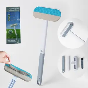 Pet hairbrush, pet hair removal device, carpet cleaning tool, multi-functional long-handled static brush for removing hair, cat hair brush Pet Hair Remover with Glove Dual