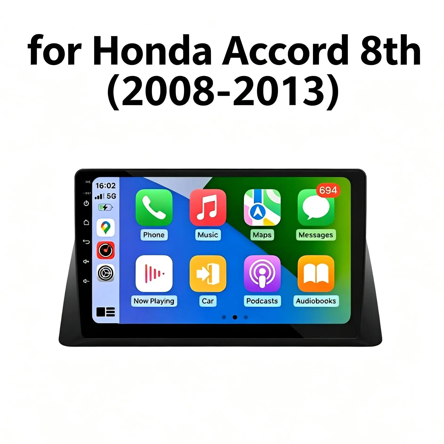 10" 5G WiFi Android 13 Car Radio for Honda Accord 8th (2008-2013) - 2+64G CarPlay Touchscreen Head Unit with Wireless Android Auto, GPS Navigation, HD Backup Camera, Car Screen Display, LED Display Screen