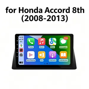 10" 5G WiFi Android 13 Car Radio for Honda Accord 8th (2008-2013) - 2+64G CarPlay Touchscreen Head Unit with Wireless Android Auto, GPS Navigation, HD Backup Camera, Car Screen Display, LED Display Screen
