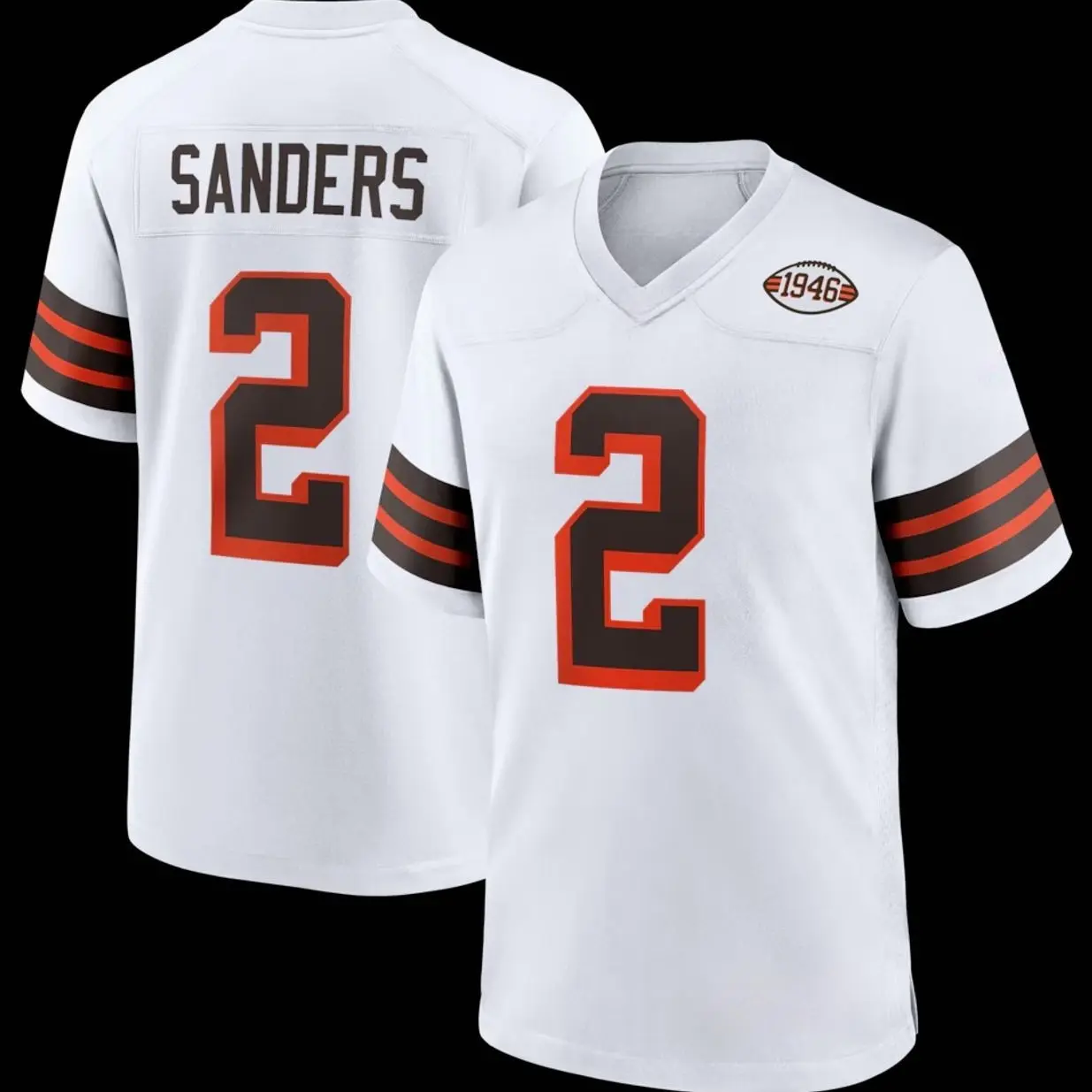 Unisex Football inspired by Sanders 2 Cleveland Alternate Game Jersey - White