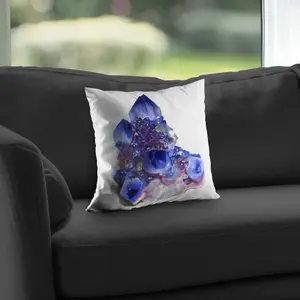 Begin Home Decor C1PC1414F1MQYH 14 x 14 in. Blue & Purple Quartz Crystal - Illustrative Throw